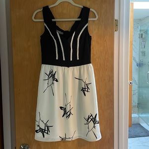 Polly Says Black and White Dress